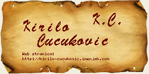 Kirilo Čučuković vizit kartica